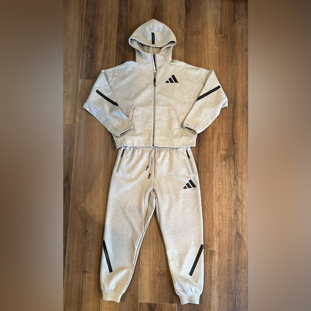 NWT adidas Z.N.E. FULL-ZIP HOODED TRACK JACKET and PANTS - Size L - Picture 7 of 8